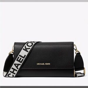 Michael Kors Black Crossbody with Logo Strap